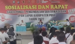 Saat digelarnya sosialisasi dan rapat Saber Pungli di Gedung Wanita